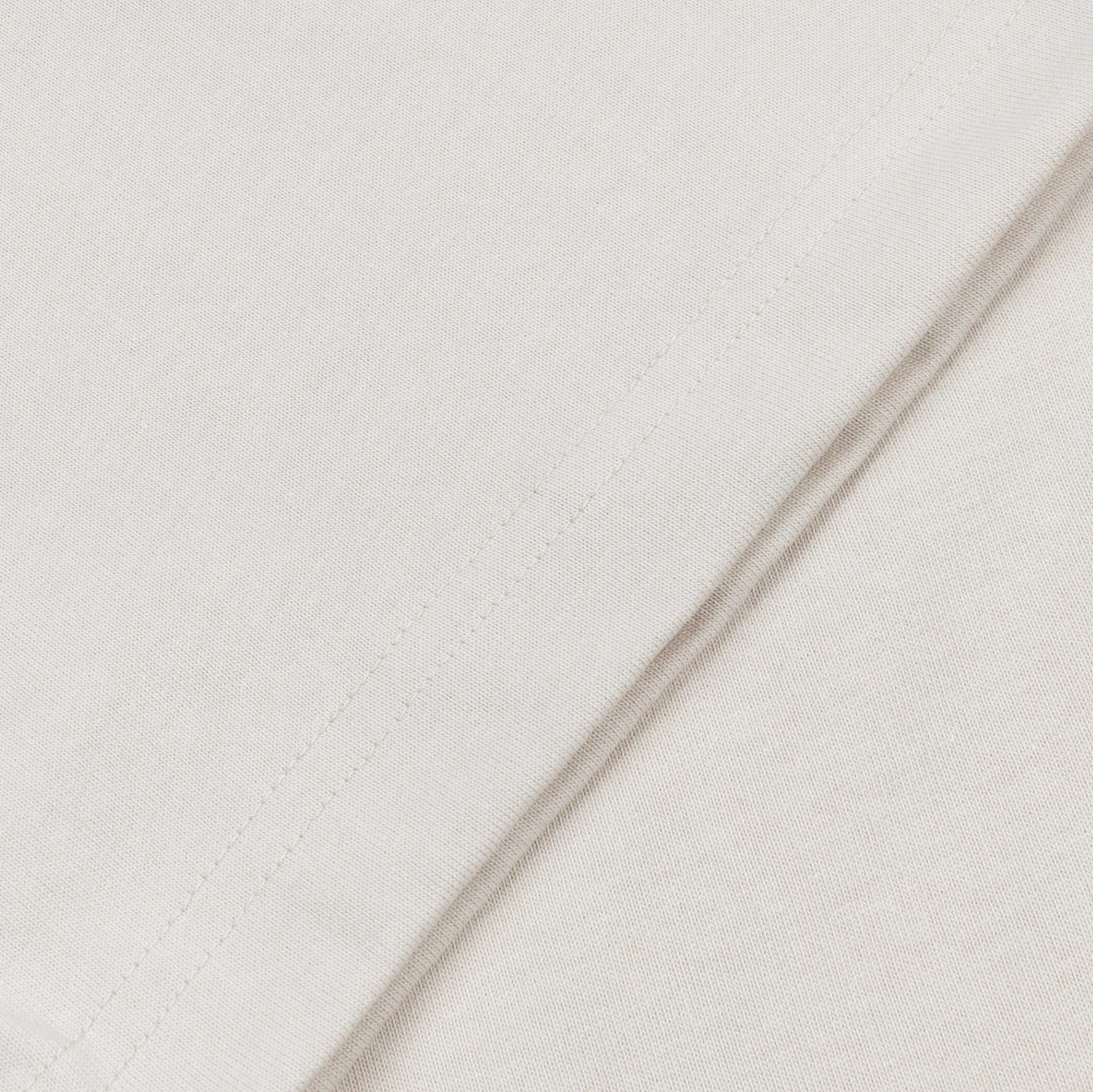 Cropped Tee Mens Short Sleeve Shirt (Stone) Casual and cool Leather combination