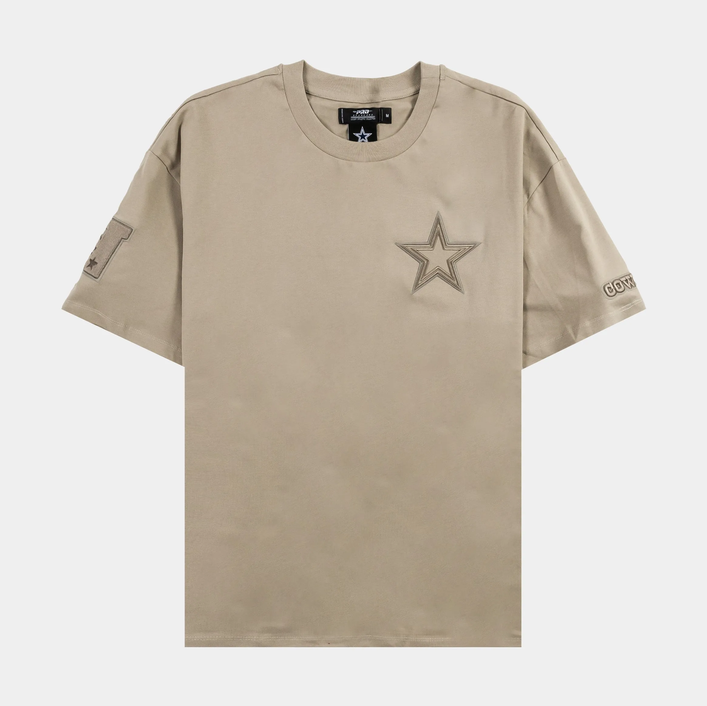 Dallas Cowboys Neutral Mens Short Sleeve Shirt (Beige) Indoor Comfort