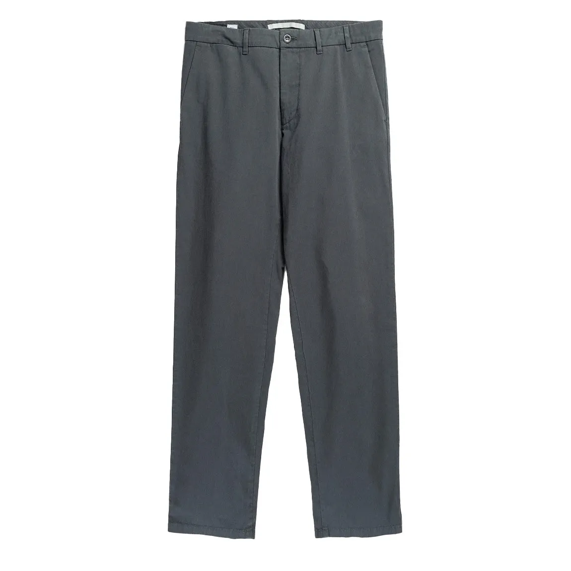 Norse Projects Aros Long Light Stretch Trousers Slate Grey Modern Design Smooth Fit Lining