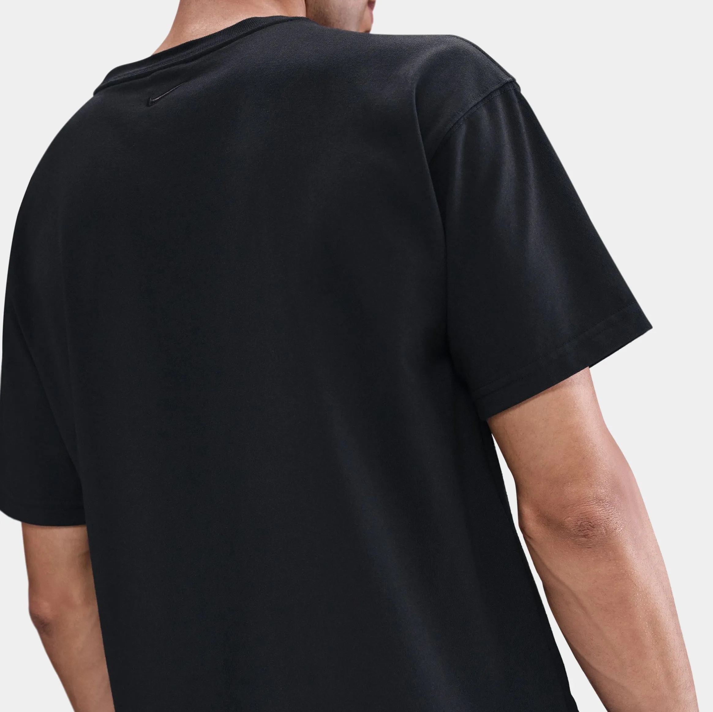 Boat neck style Kobe Dri Fit Basketball Mens Short Sleeve Shirt (Black/White)