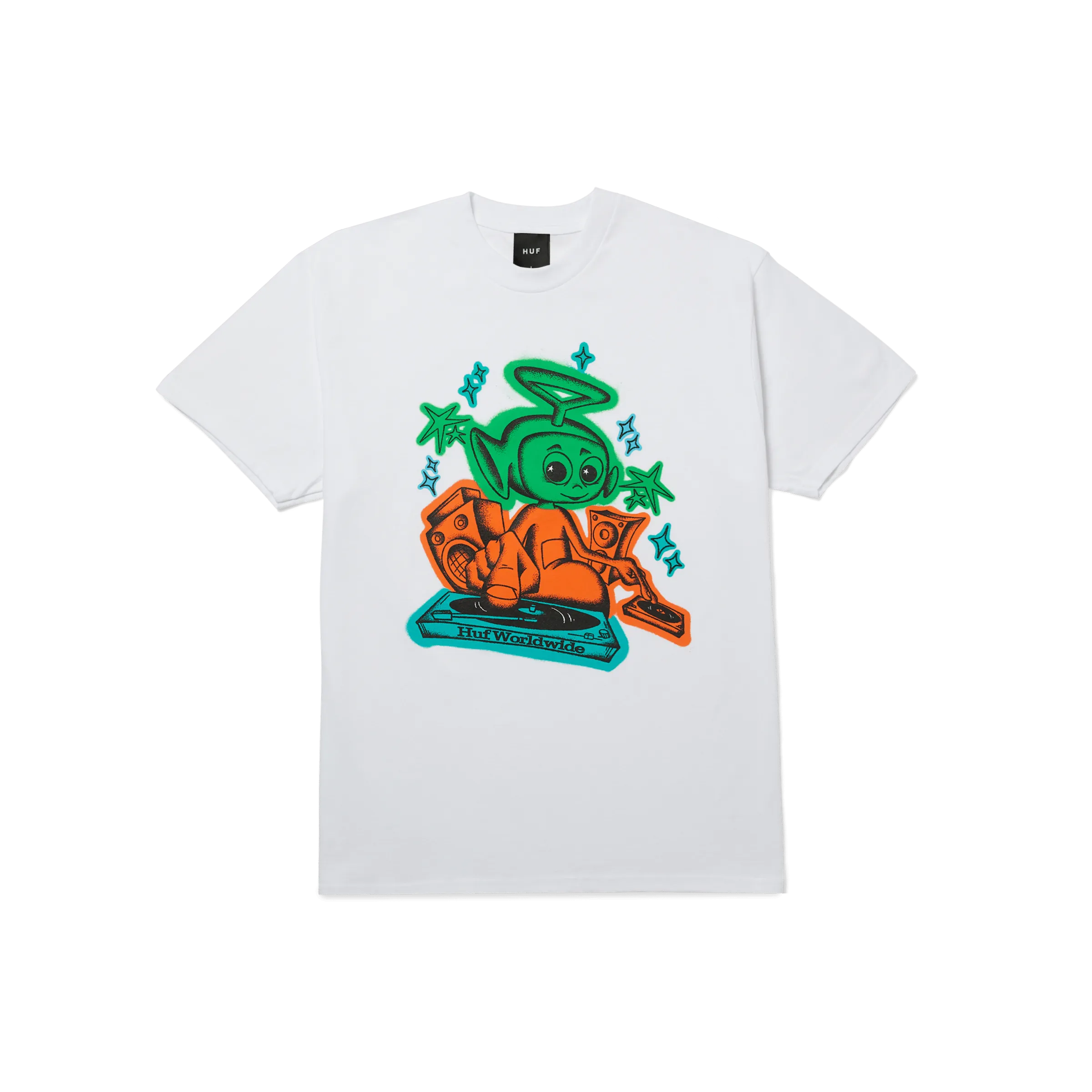 I Know The DJ T-Shirt Colorfast Material Floral Print