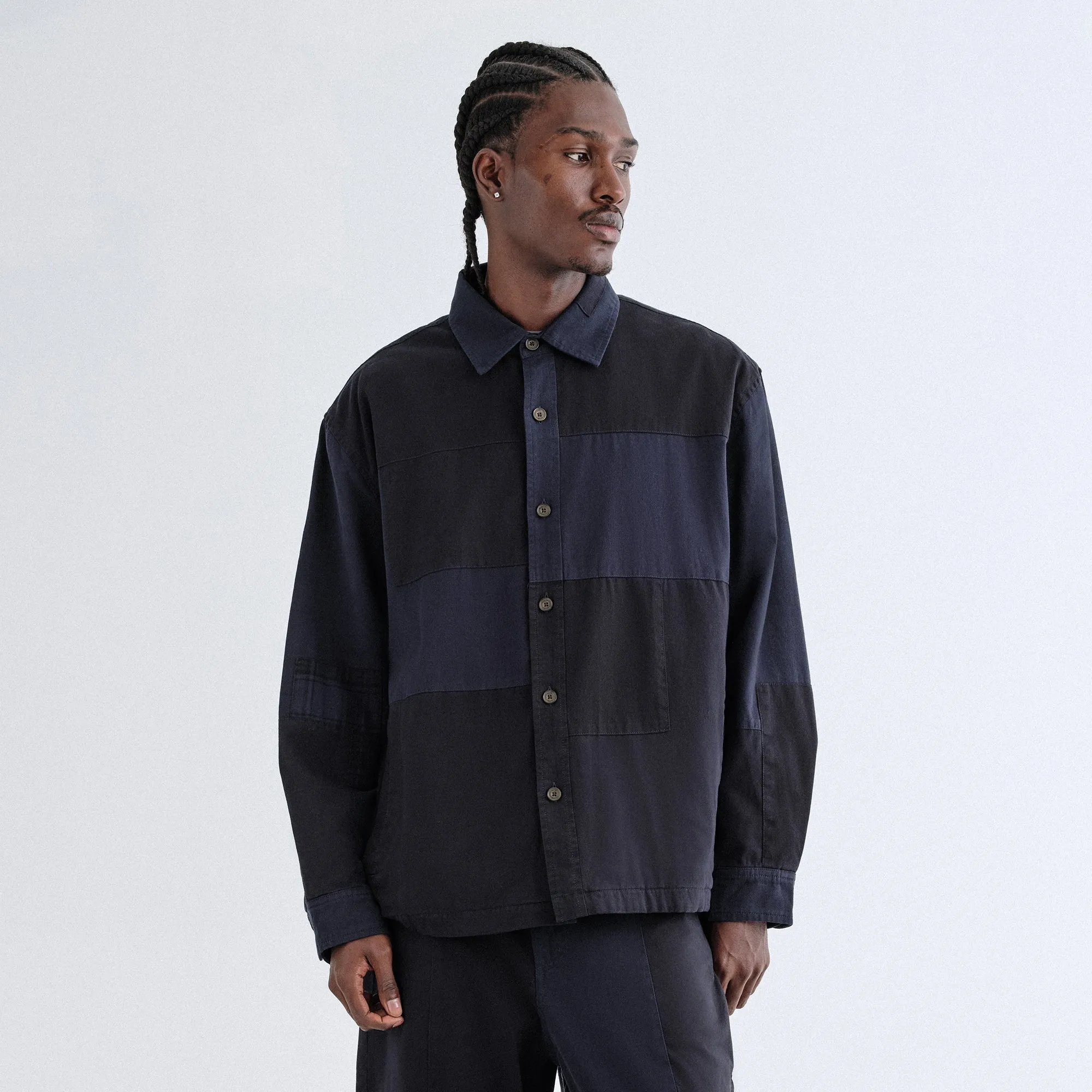 Heavyweight Durability Detachable Layer Kith Garment Dyed Isaiah Buttondown - Ink
