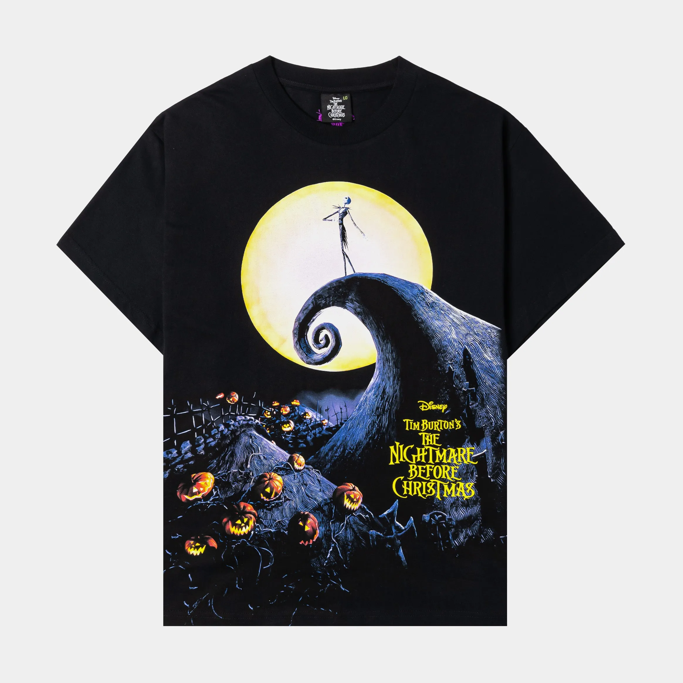 The Nightmare Before Christmas By Shoe Palace Jack Mens Short Sleeve Shirt (Black/Purple) Trendy Top