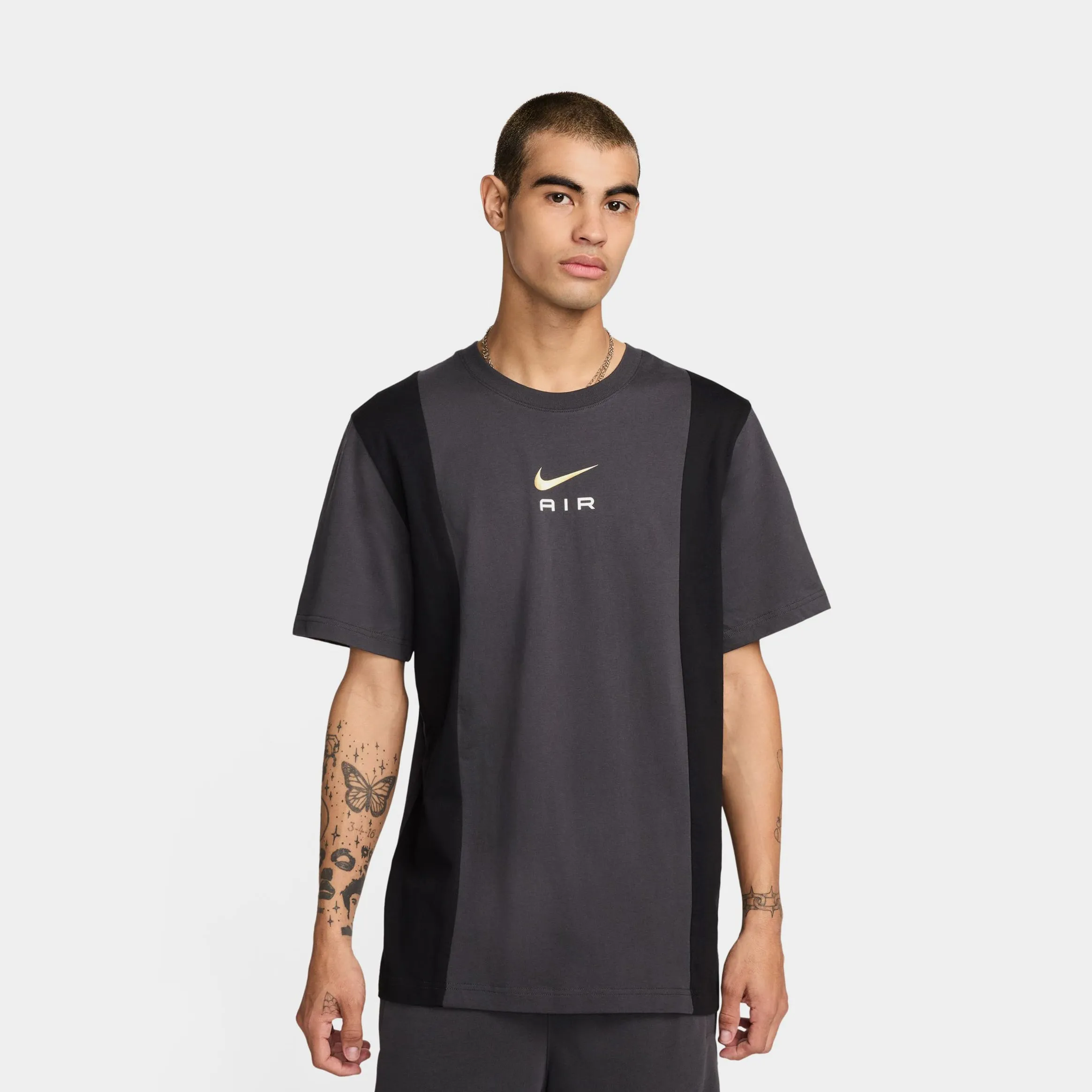 layerable Air Fit Mens Short Sleeve Shirt (Black/Grey)