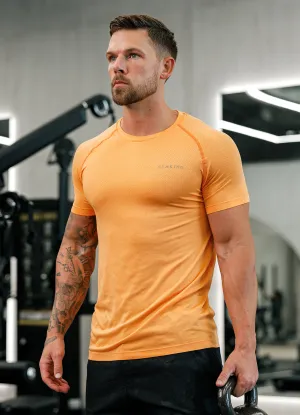 Simple Wear Active Comfort Gym King Seamless Tee - Soft Orange