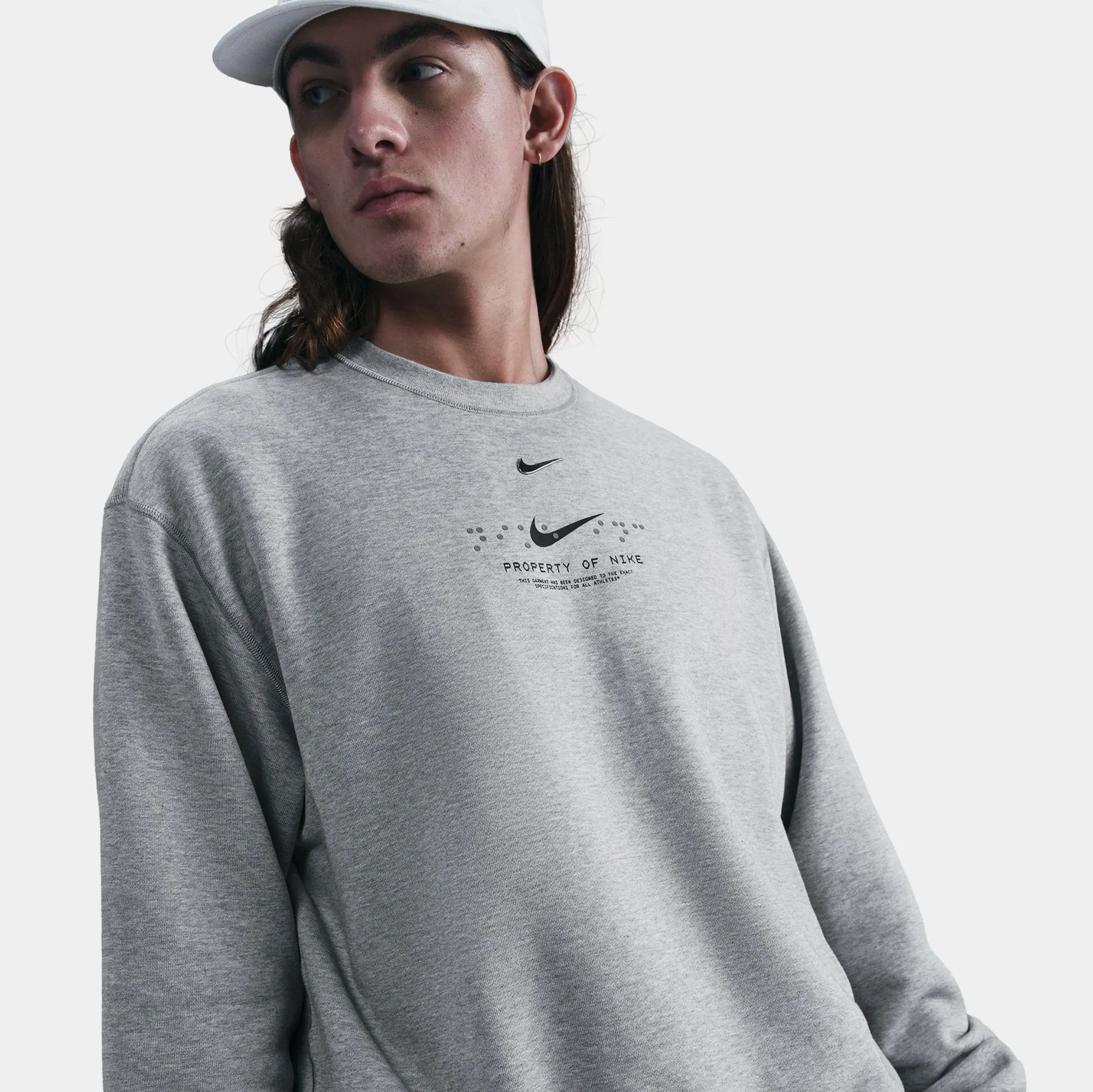 NSW Property Of Nike Fleece Mens Crewneck (Grey/Black) Halloween
