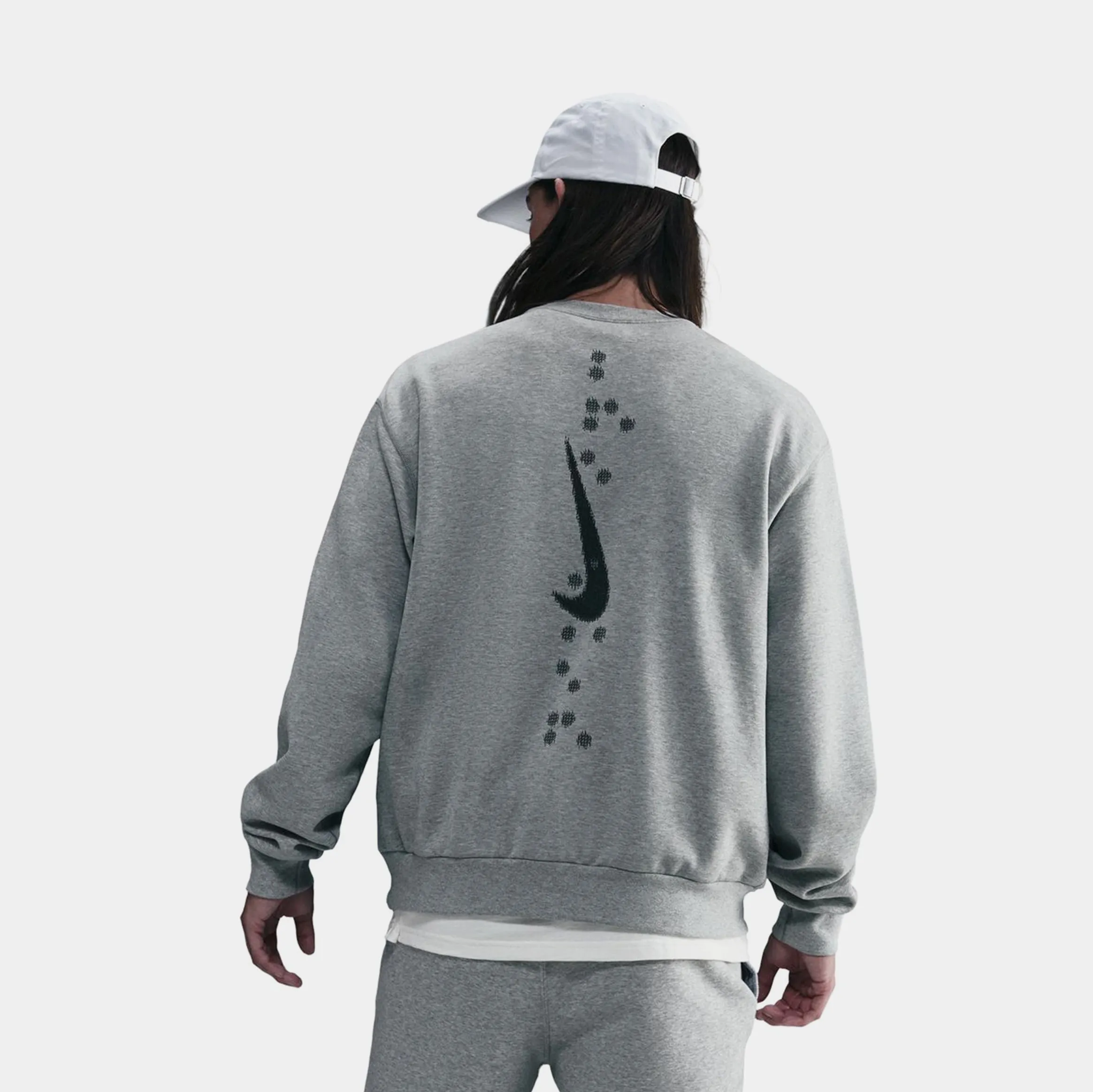 NSW Property Of Nike Fleece Mens Crewneck (Grey/Black) Stretch Knit