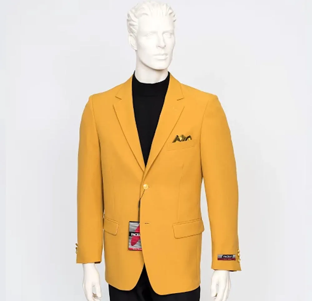 Magnetic Fasteners Breezy Layer Option Pacelli Blair 70027 Single Breast Blazer Mustard