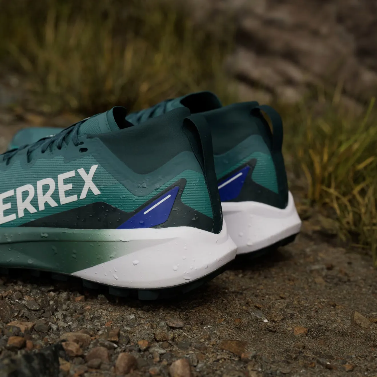 Outfit Key Dry Base Adidas Terrex Agravic GTX Trail Running Shoes Preloved Teal / Cloud White / Semi Lucid Blue