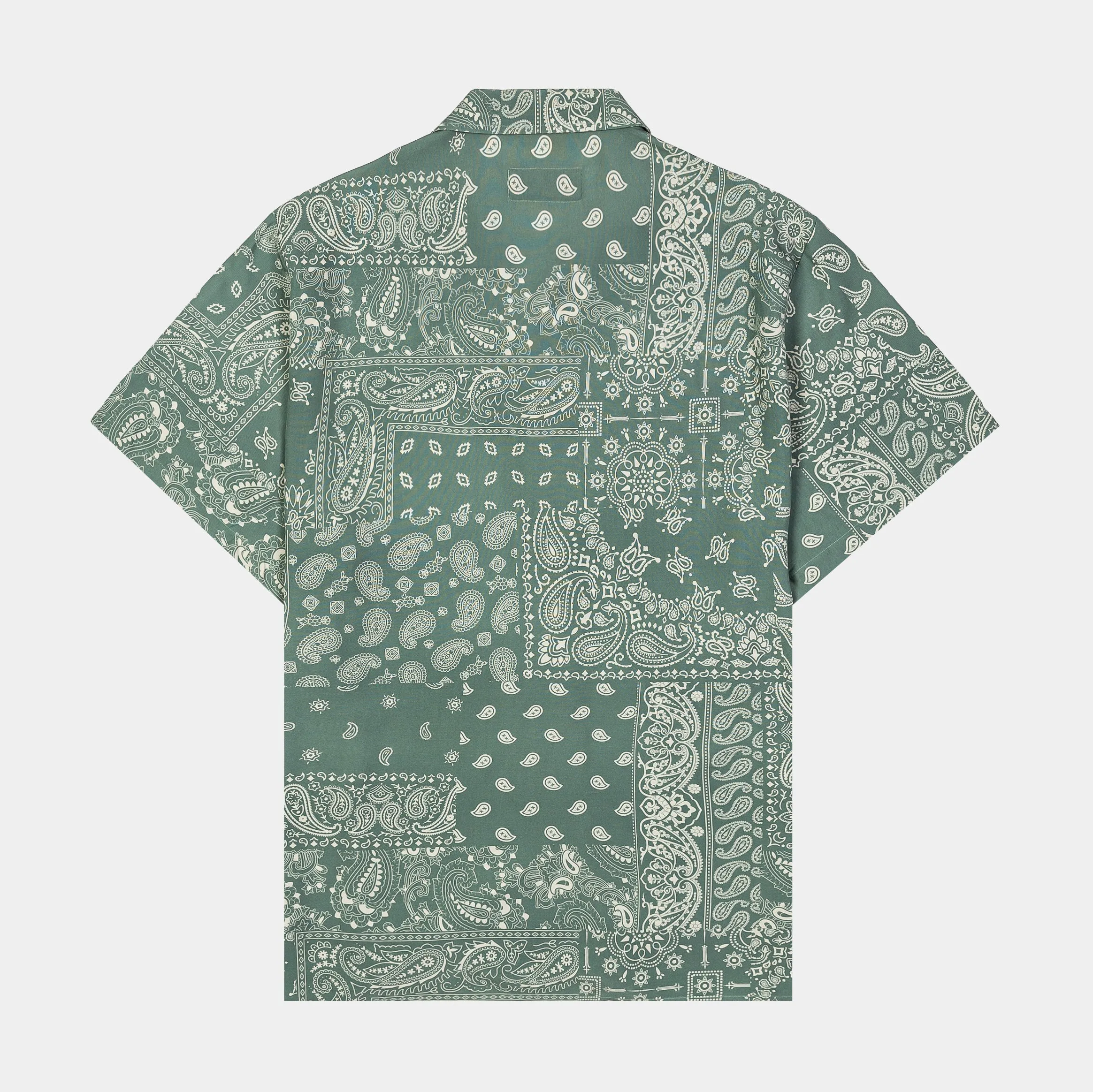 Travel Light FadeResistant Coating Paisley Hybrid Mens Short Sleeve Shirt (Sage)