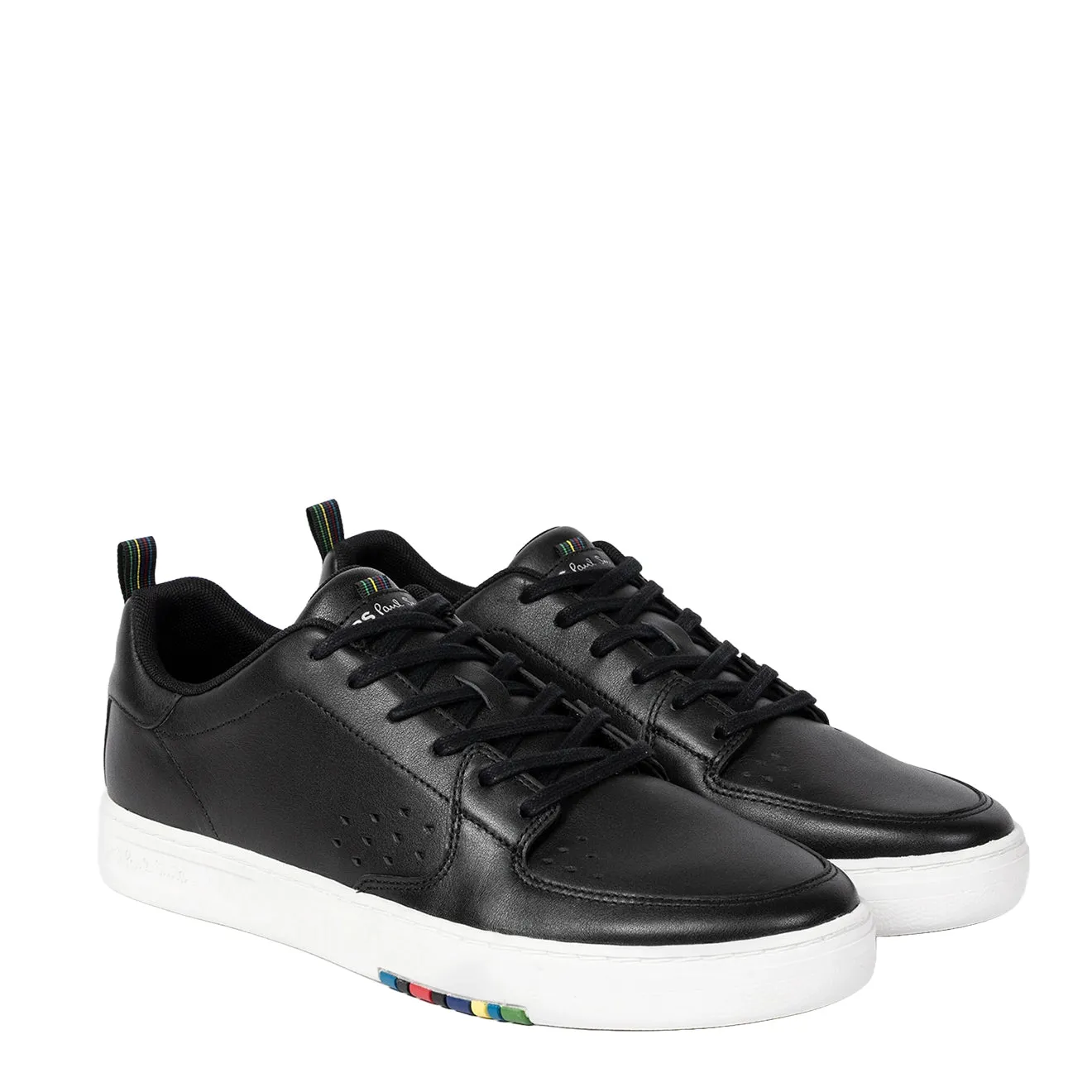 Paul Smith Leather 'Cosmo' Trainers Black Peace Step Stable Step
