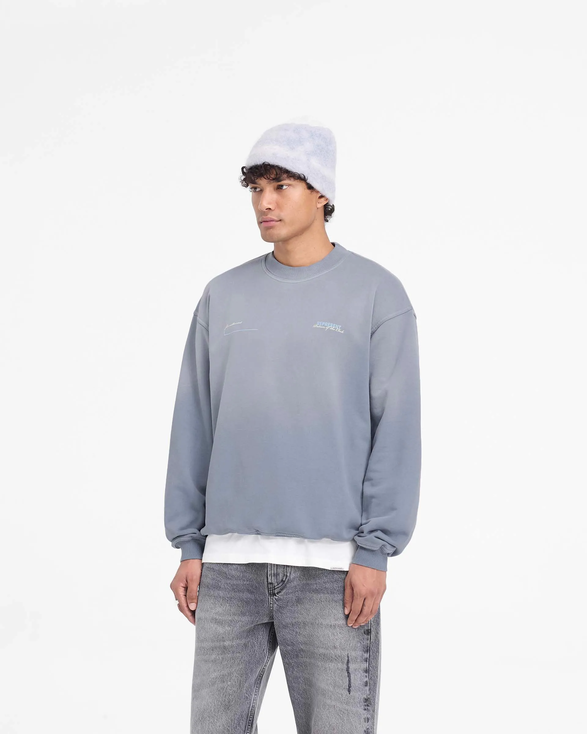 Comfort Piece Patron Of The Club Sweater - Washed Grey