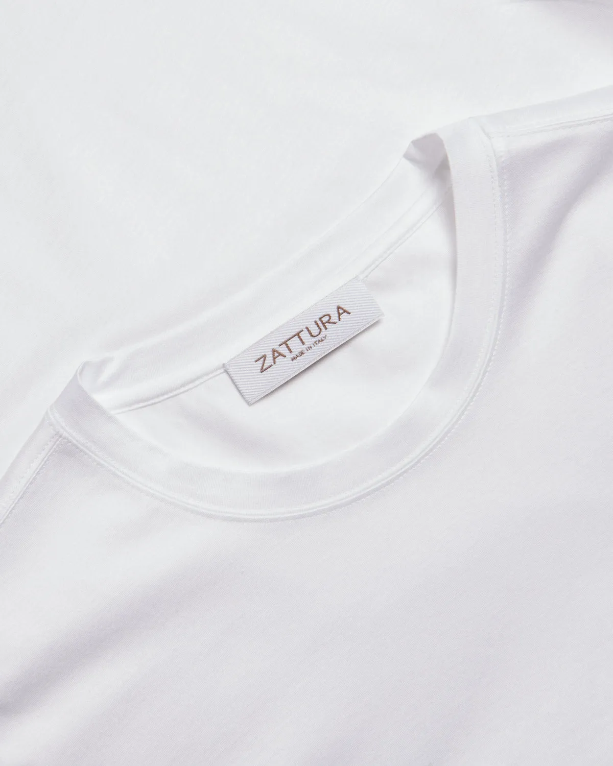 Zattura Short Sleeve Mercerised T-shirt (White) Moisture Management