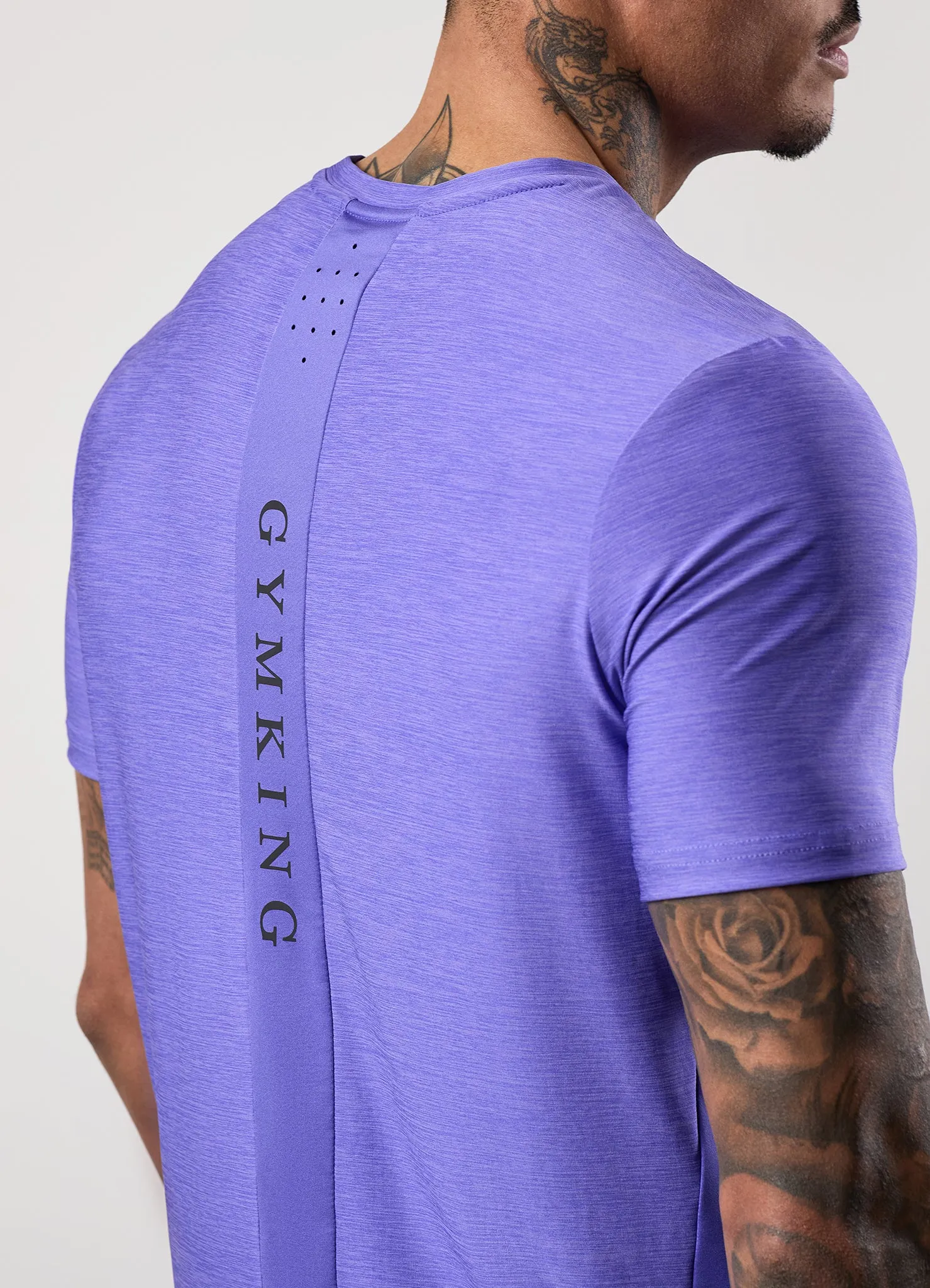 Sleek Comfort Gym King Fusion Hybrid Tee - Grape