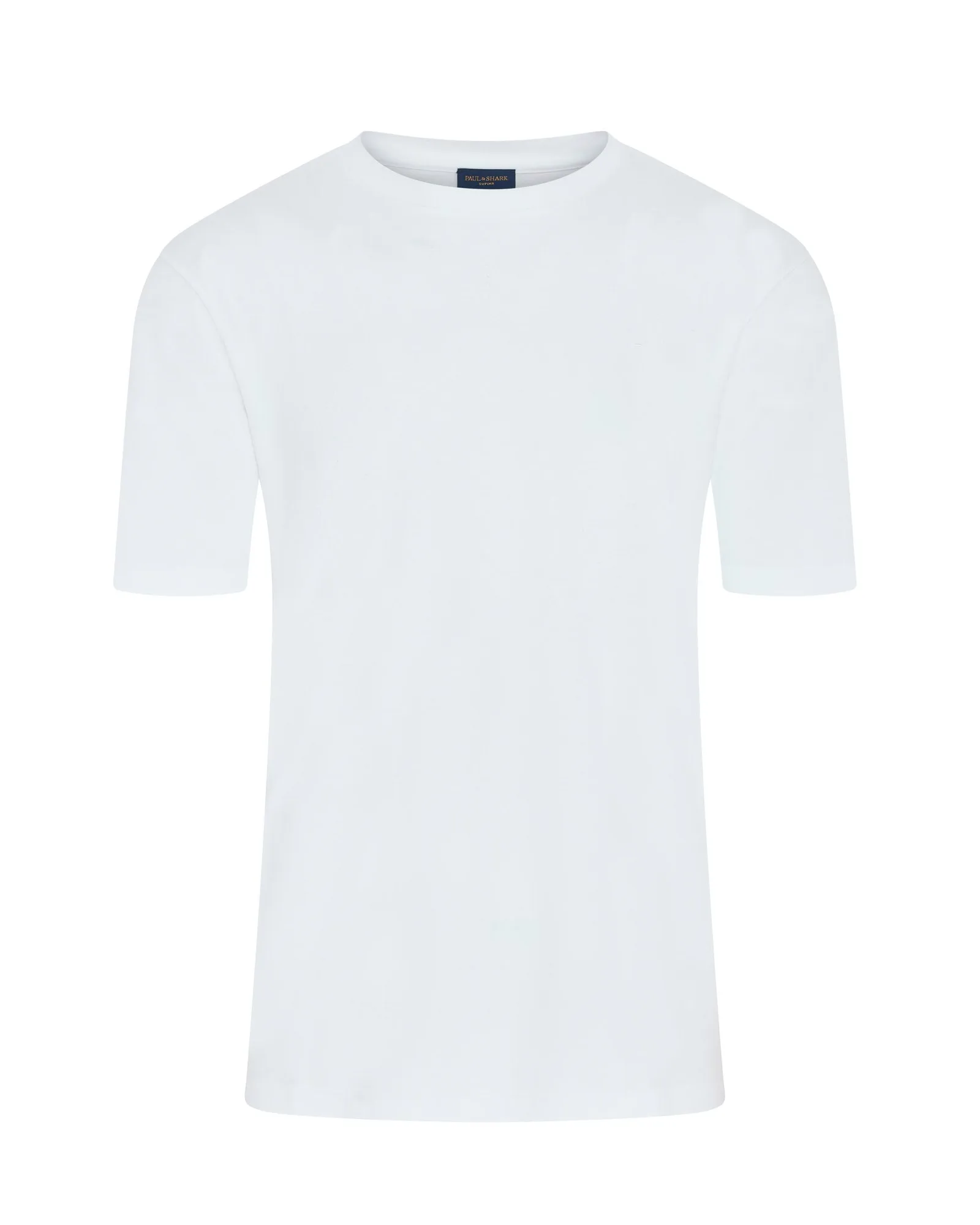 Paul & Shark Supima? Cotton Short Sleeve T-shirt (WHITE) Ethically Sourced Materials Anti Pilling Finish