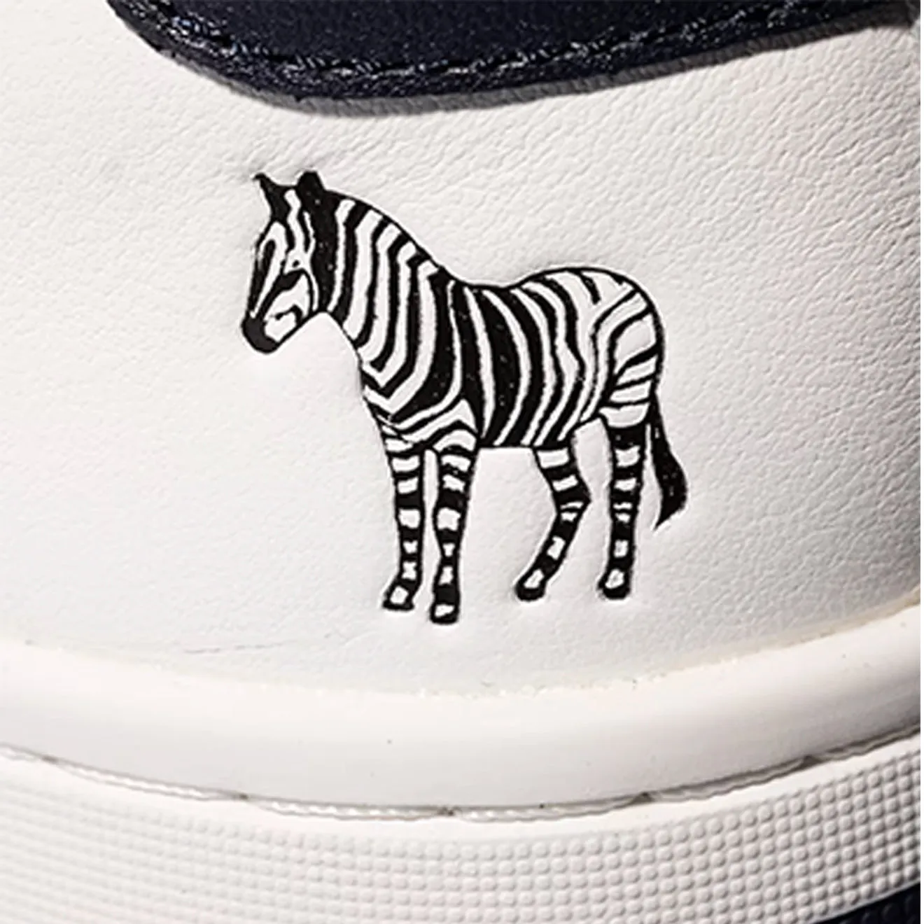Daily Comfort Paul Smith Albany Leather Zebra Trainers White
