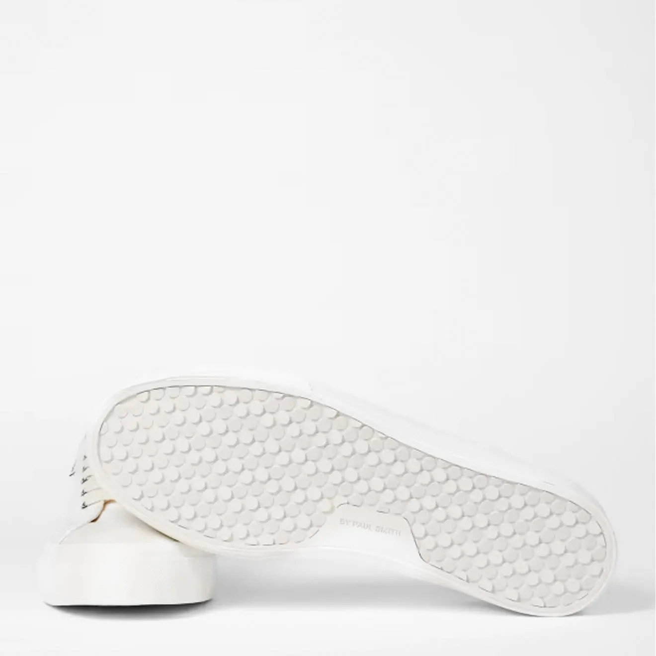 Paul Smith Amos Canvas Trainers Ecru Comfort collar