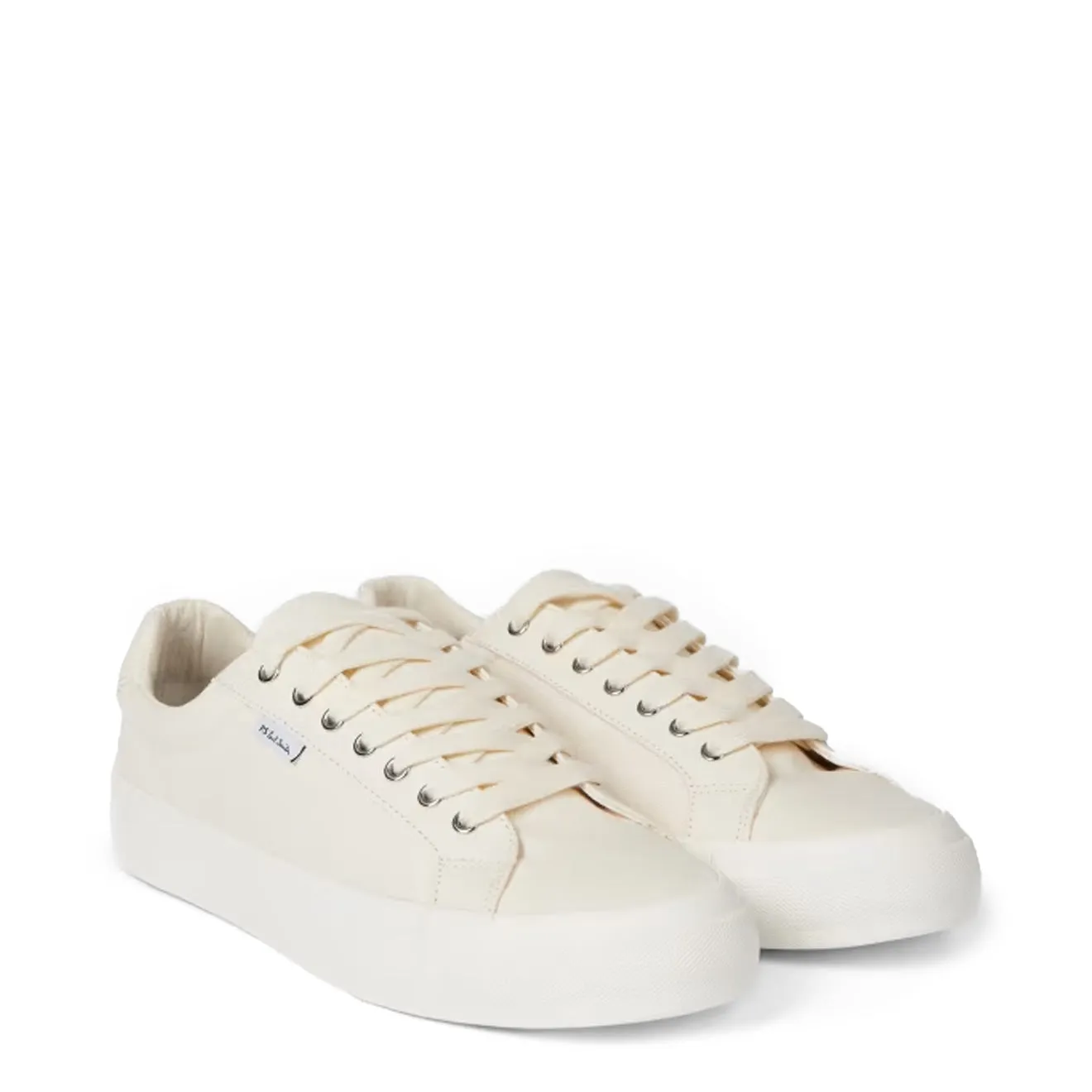 Paul Smith Amos Canvas Trainers Ecru Fresh Tone Ankle Support