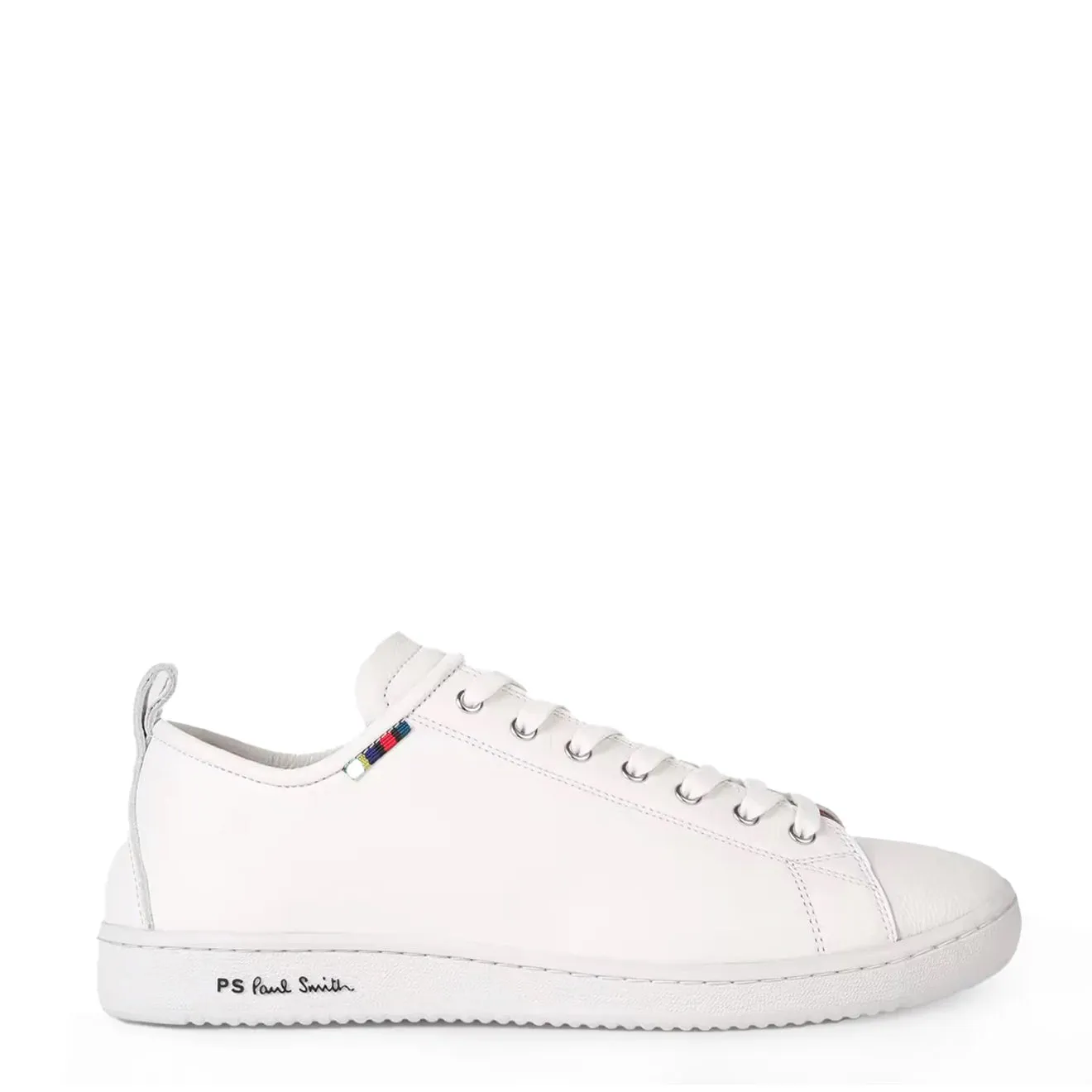 Sweat Resistant Gym Workout Paul Smith Leather Miyata Trainers White