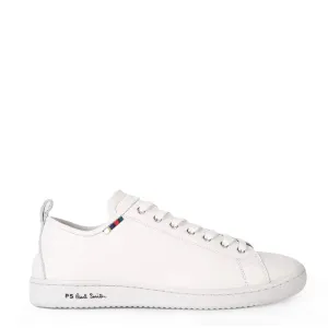 Sweat Resistant Gym Workout Paul Smith Leather Miyata Trainers White