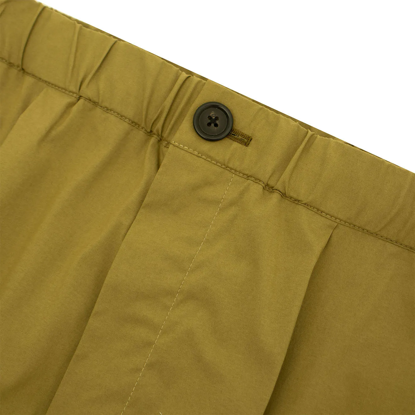 Paul Smith Pleated Elasticated Waist Trouser Military Green Slim wear Fitted Design