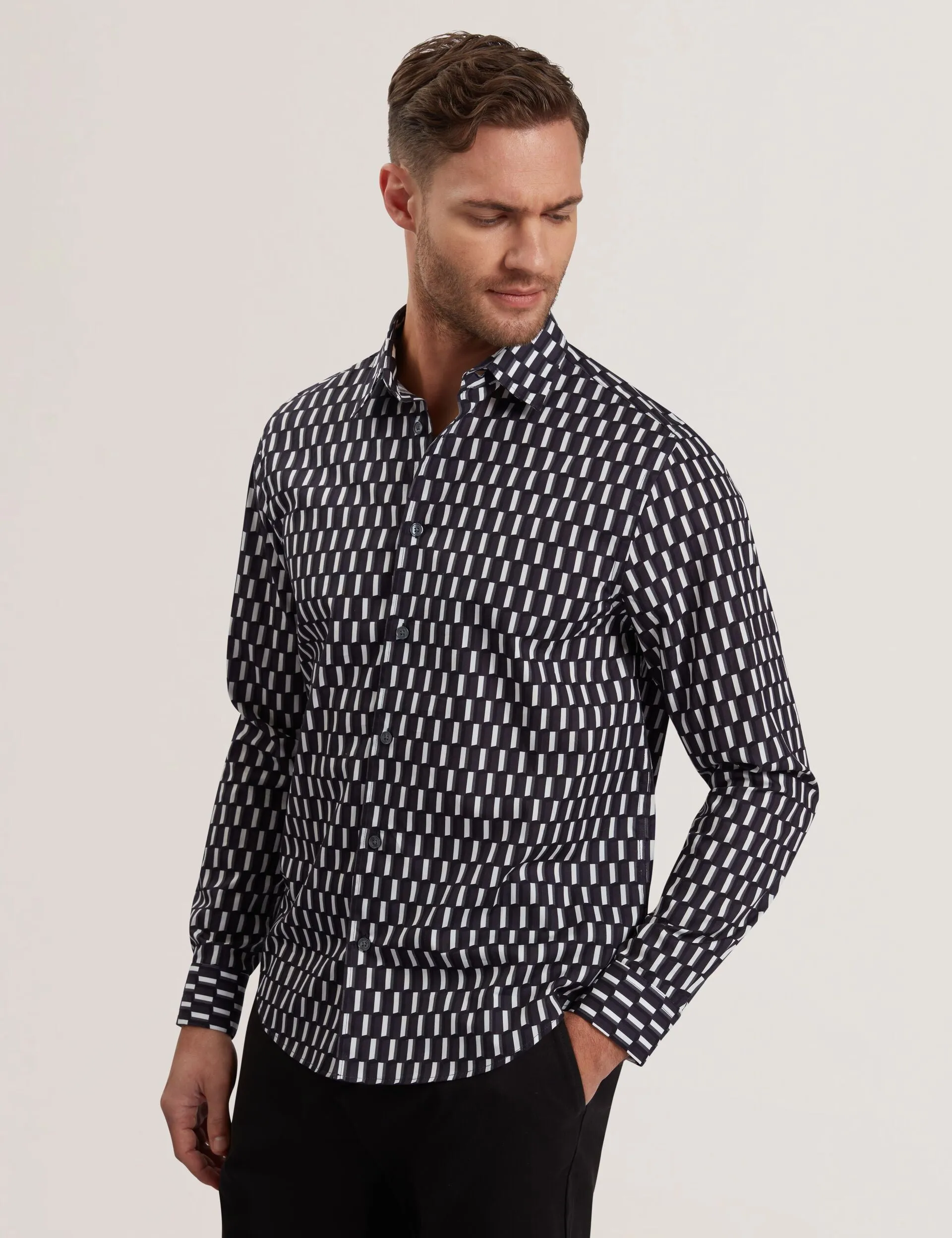 PEARSO | BLACK color block Warm Layers