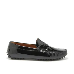 Penny Driving Loafers, black patent leather Harbor View Canvas