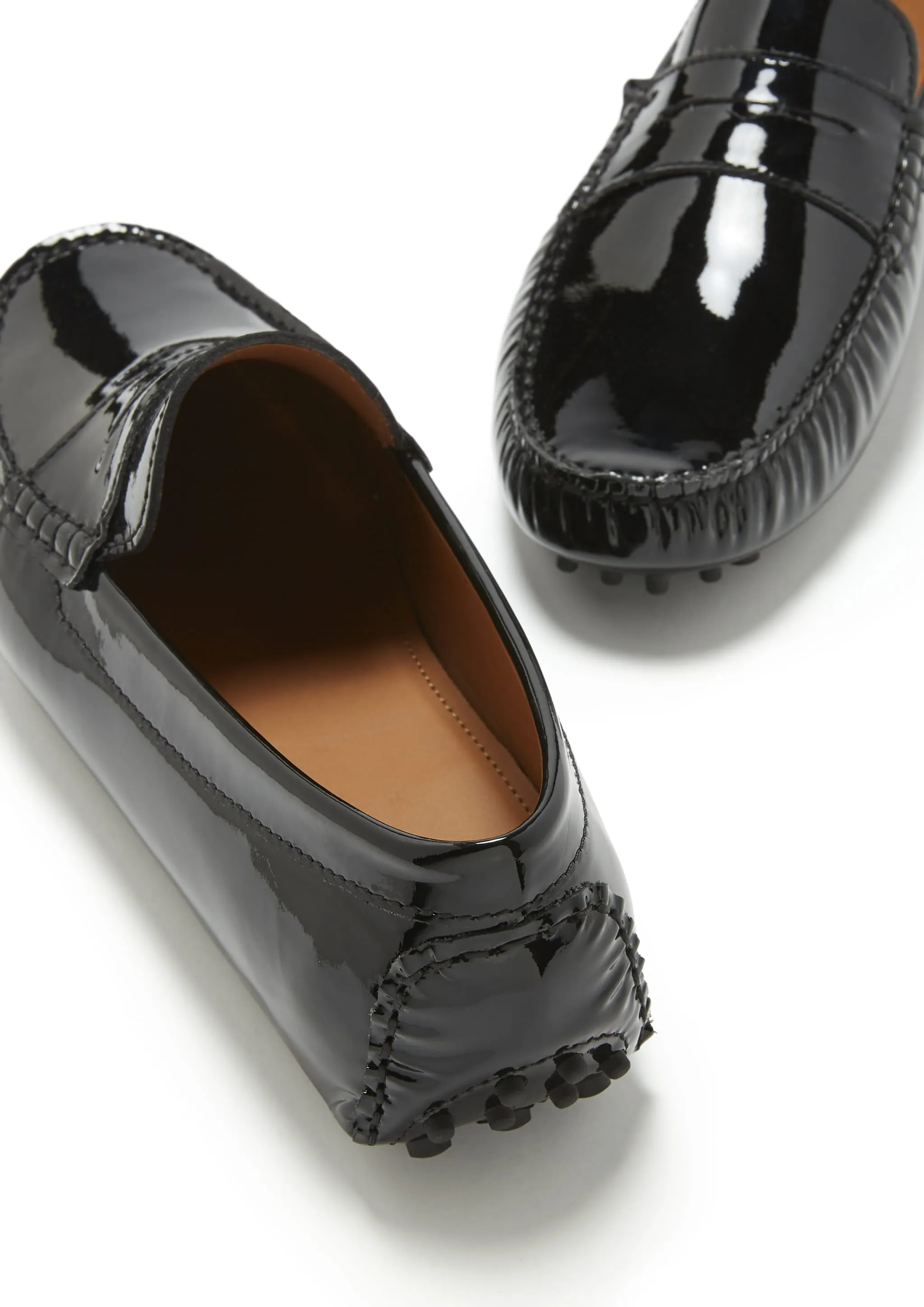 Penny Driving Loafers, black patent leather Soft Finish Office Look