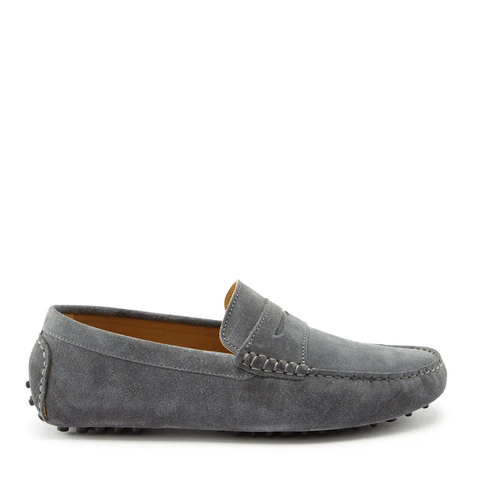 Morning Path Water Safe Penny Driving Loafers, slate grey suede