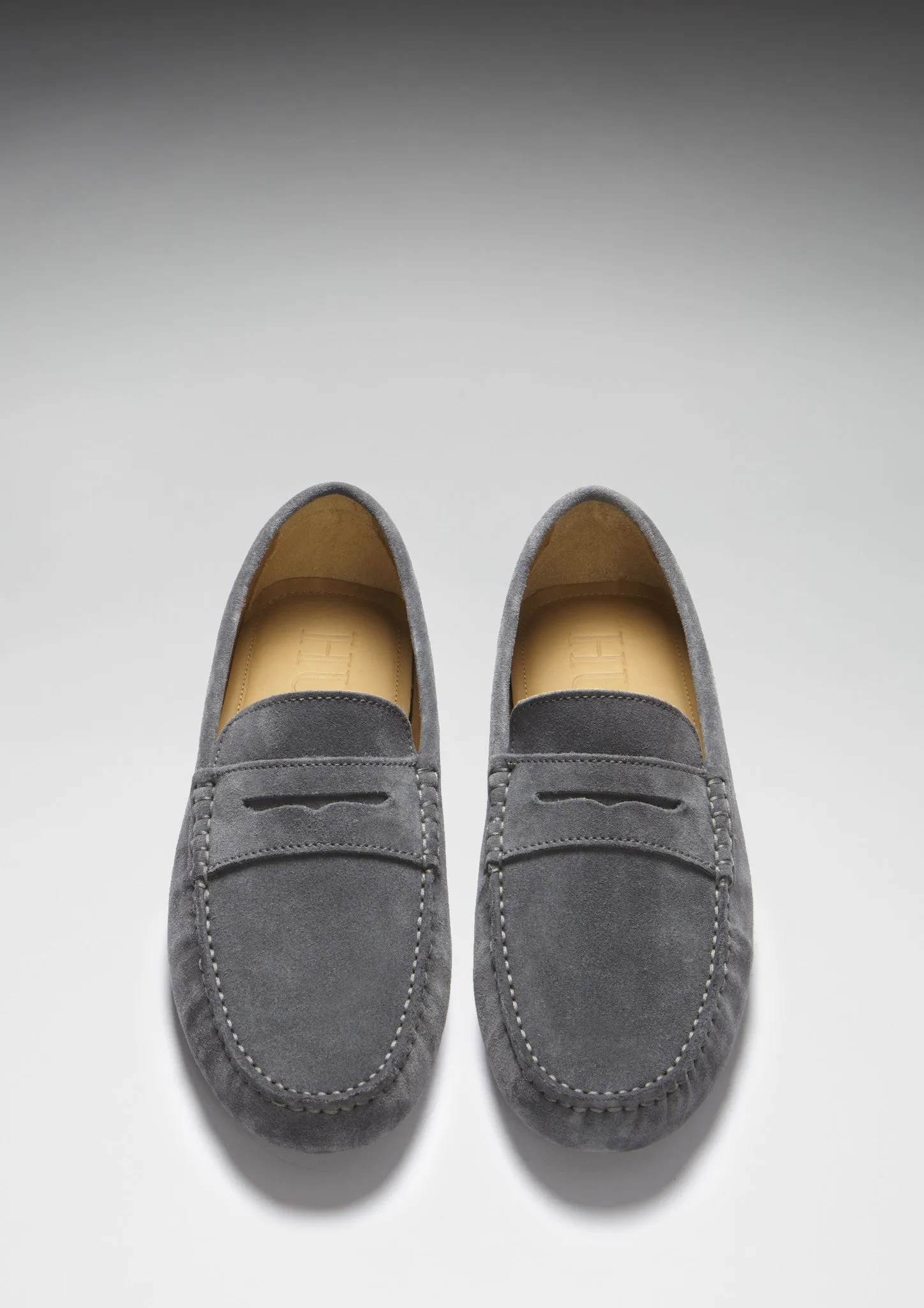 Functional Fit Bright Path Penny Driving Loafers, slate grey suede