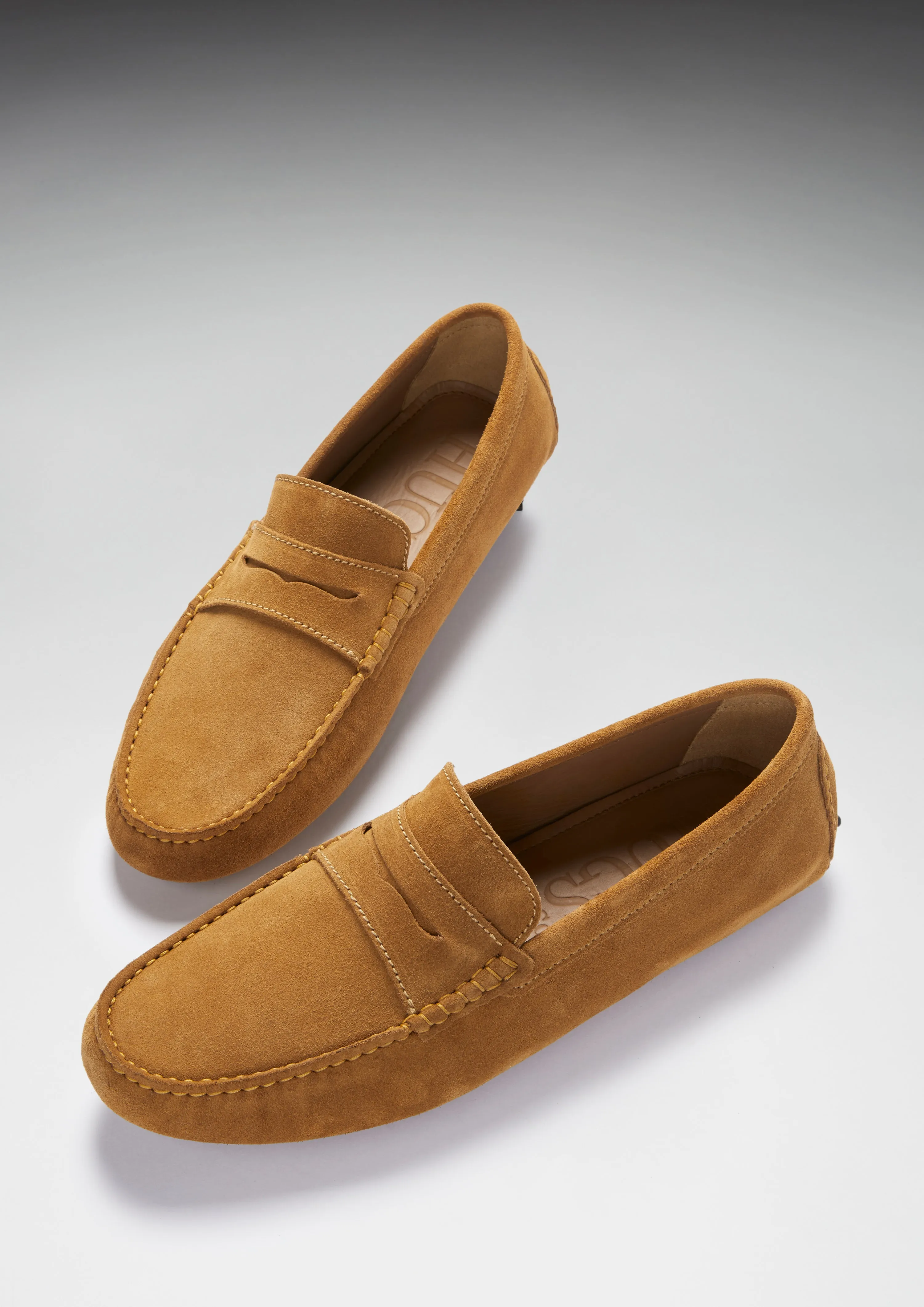 Free Path Penny Driving Loafers, tobacco suede