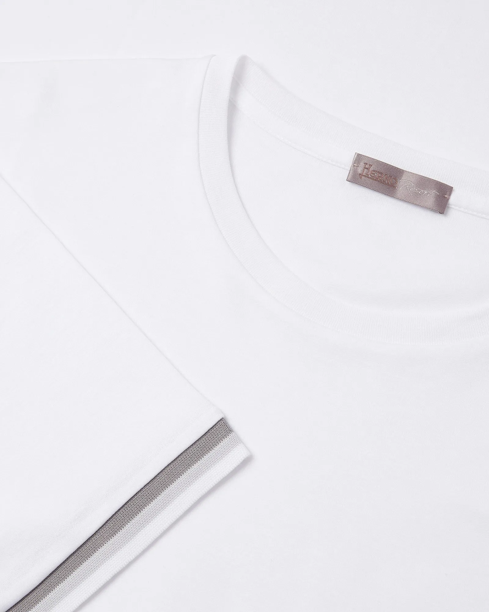 Herno Short Sleeve Tri Trim Pocket T-shirt (White) Essential Wardrobe Cool Style