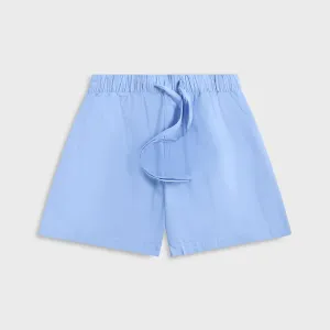 Tekla Poplin Pyjama Shorts - Solid Cornflower Blue Easy Stretch Fit
