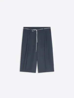Tailored wool shorts Dark wash BreathableMeshLining