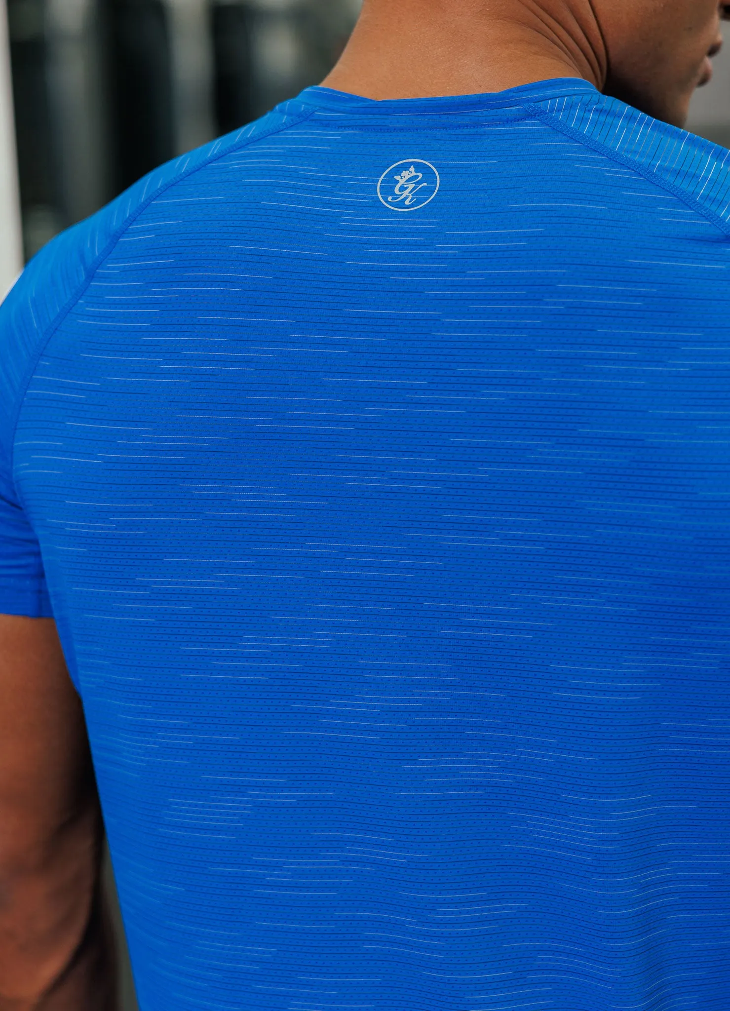 Gym King Energy Grindle Tee - Royal Azure Chic Outfit Breathable Stretch