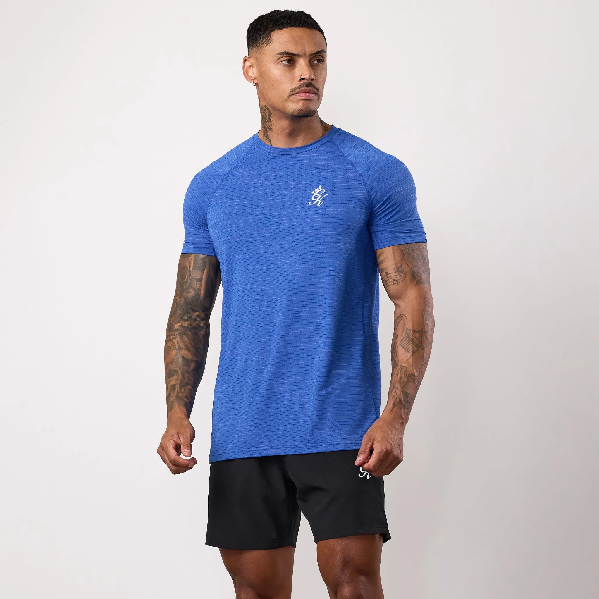 Gym King Energy Grindle Tee - Royal Azure Everyday Fit Sport Performance Design