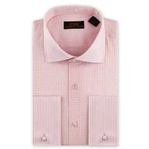 Steven Land Checks & Stripe??s French Cuff &  Spread collar Dress Shirt/Ds2207 Temperature Regulating