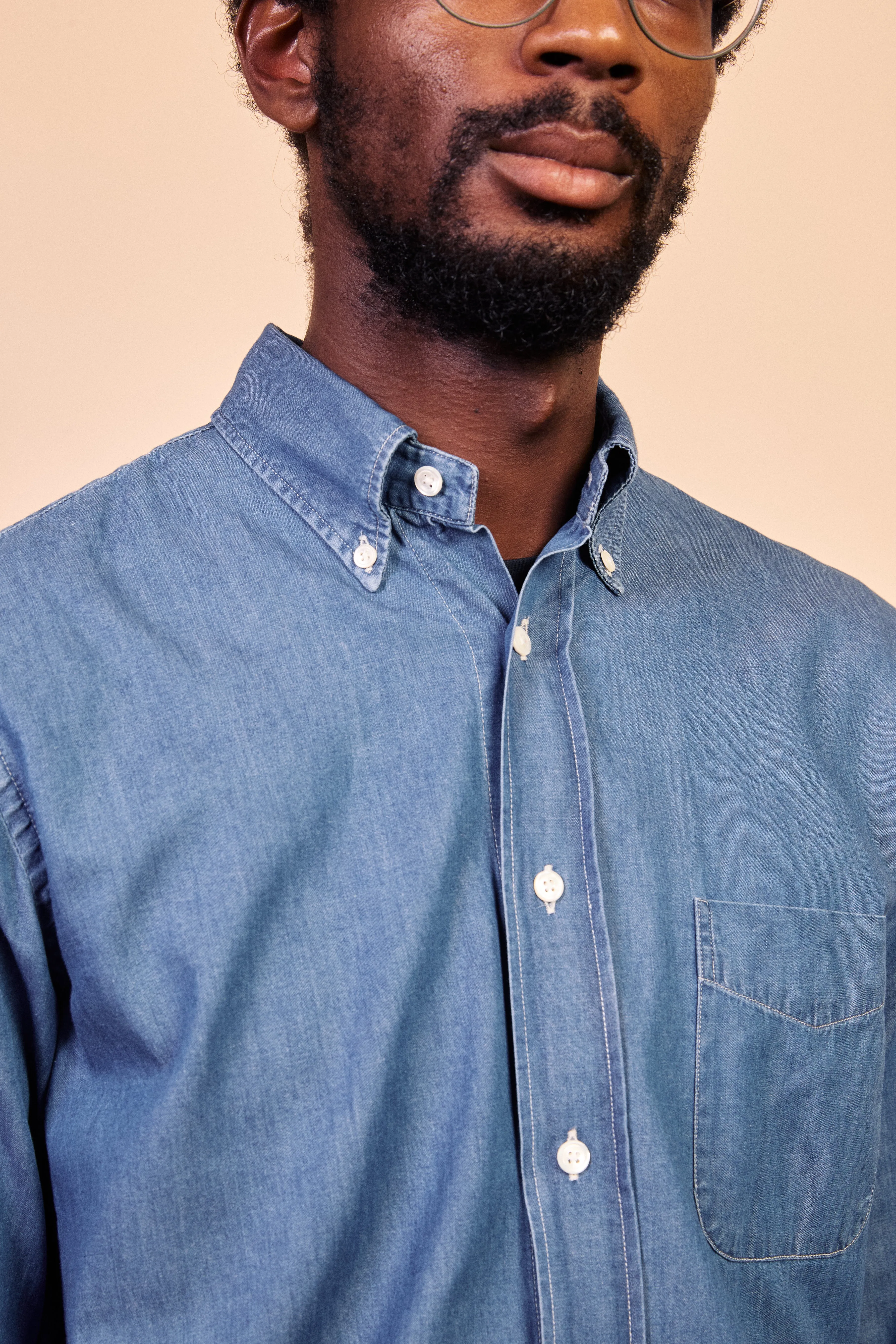 vacation wear Pitt Cotton Shirt - Indigo