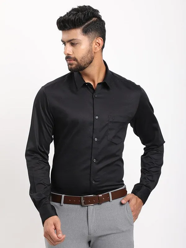 All-Ages Fit Men Solid Full Sleeve Cotton Stretch Shirt