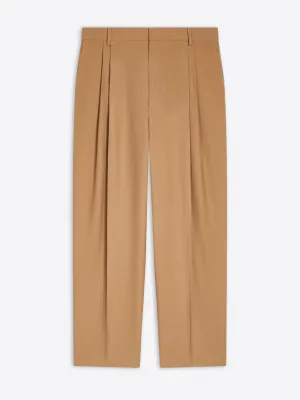 Pleated wool pants Stable Shape Lightweight Wear