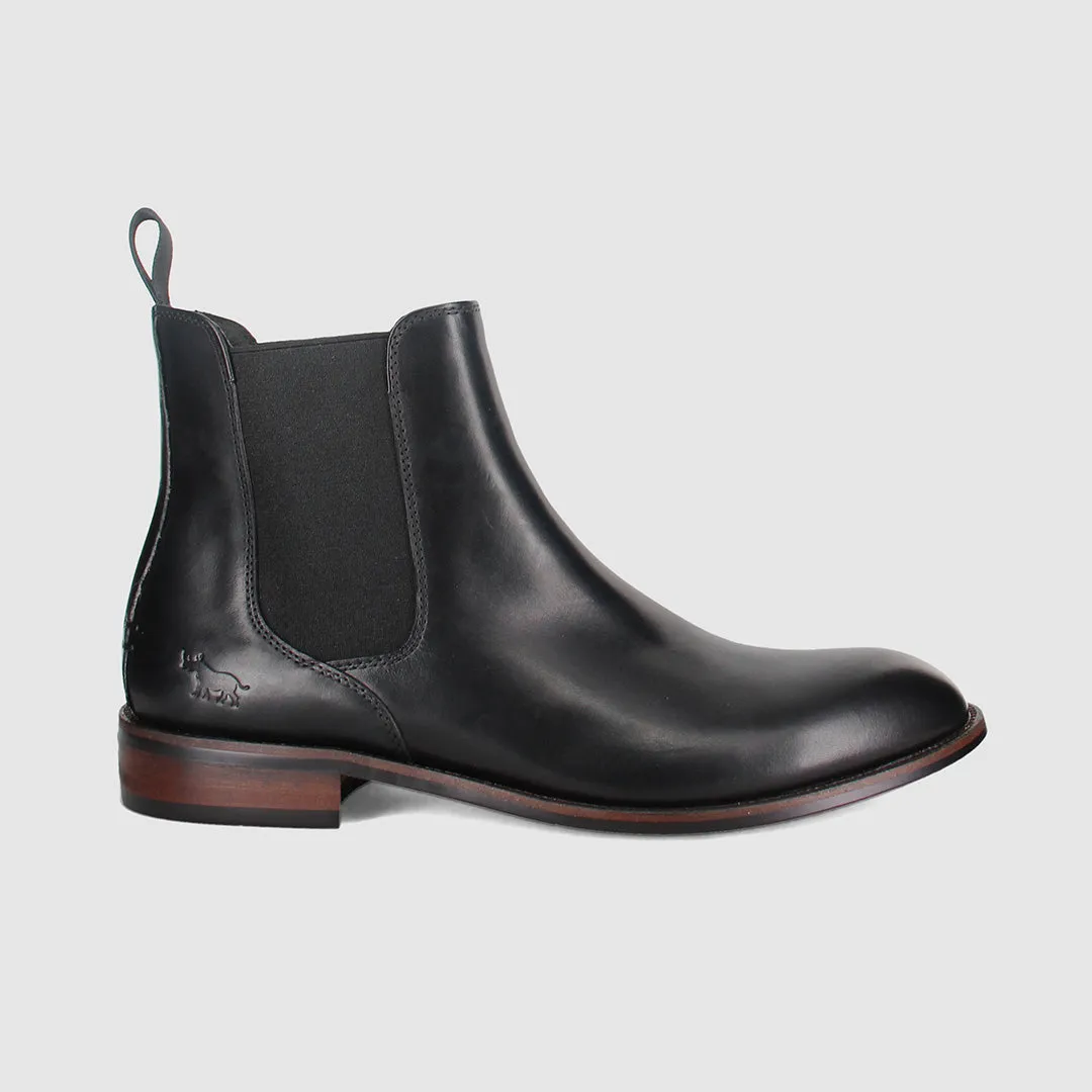 Plymouth Chelsea Boots Black Rugged Built Work Commute