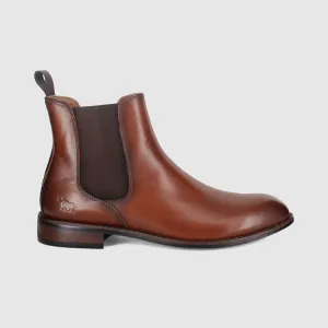Reinforced Form Backcountry Camper Travel Friendly Plymouth Chelsea Boots Cognac
