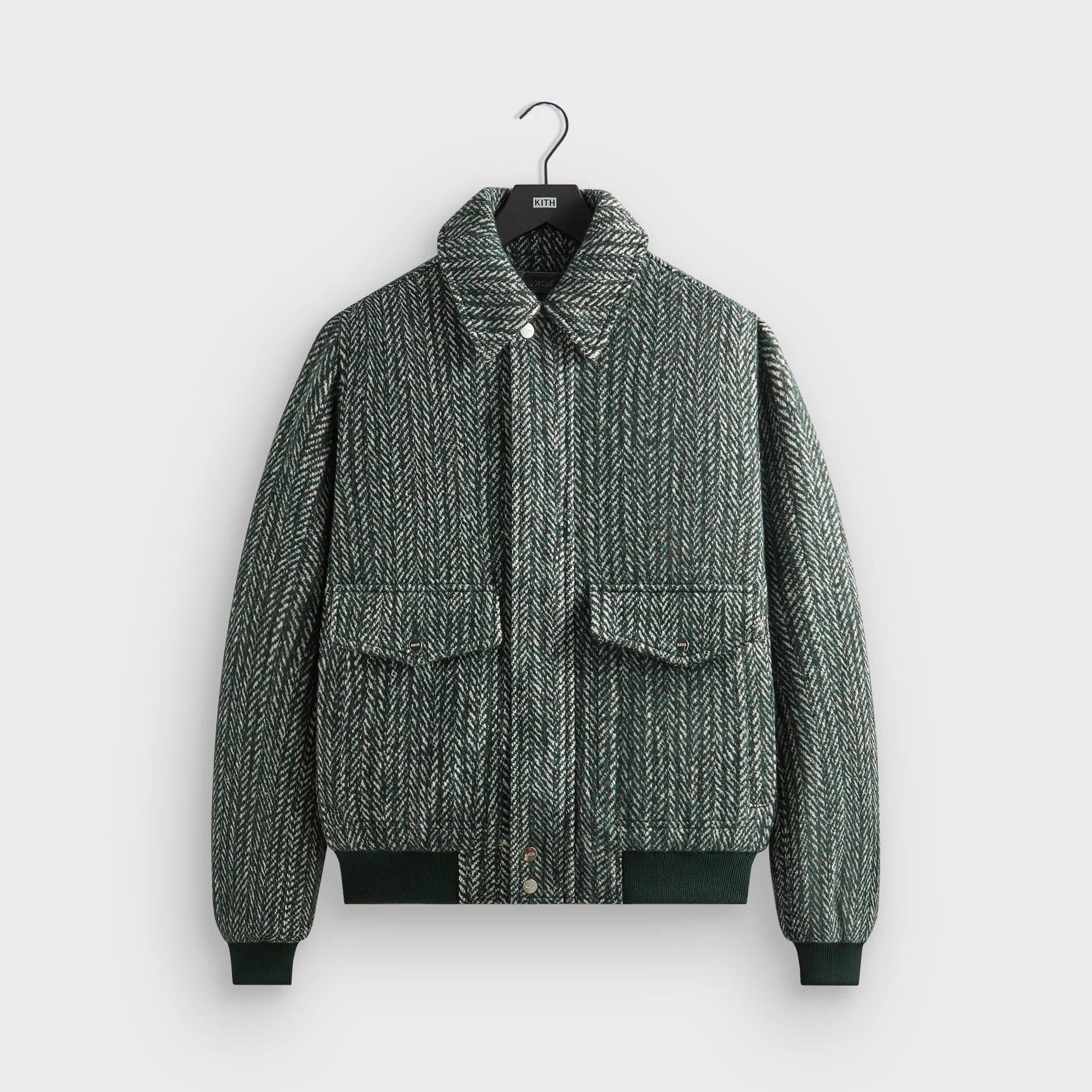 Kith Herringbone Hawthorne Flight Jacket - Stadium Heat Trapping Layer Modern Layers