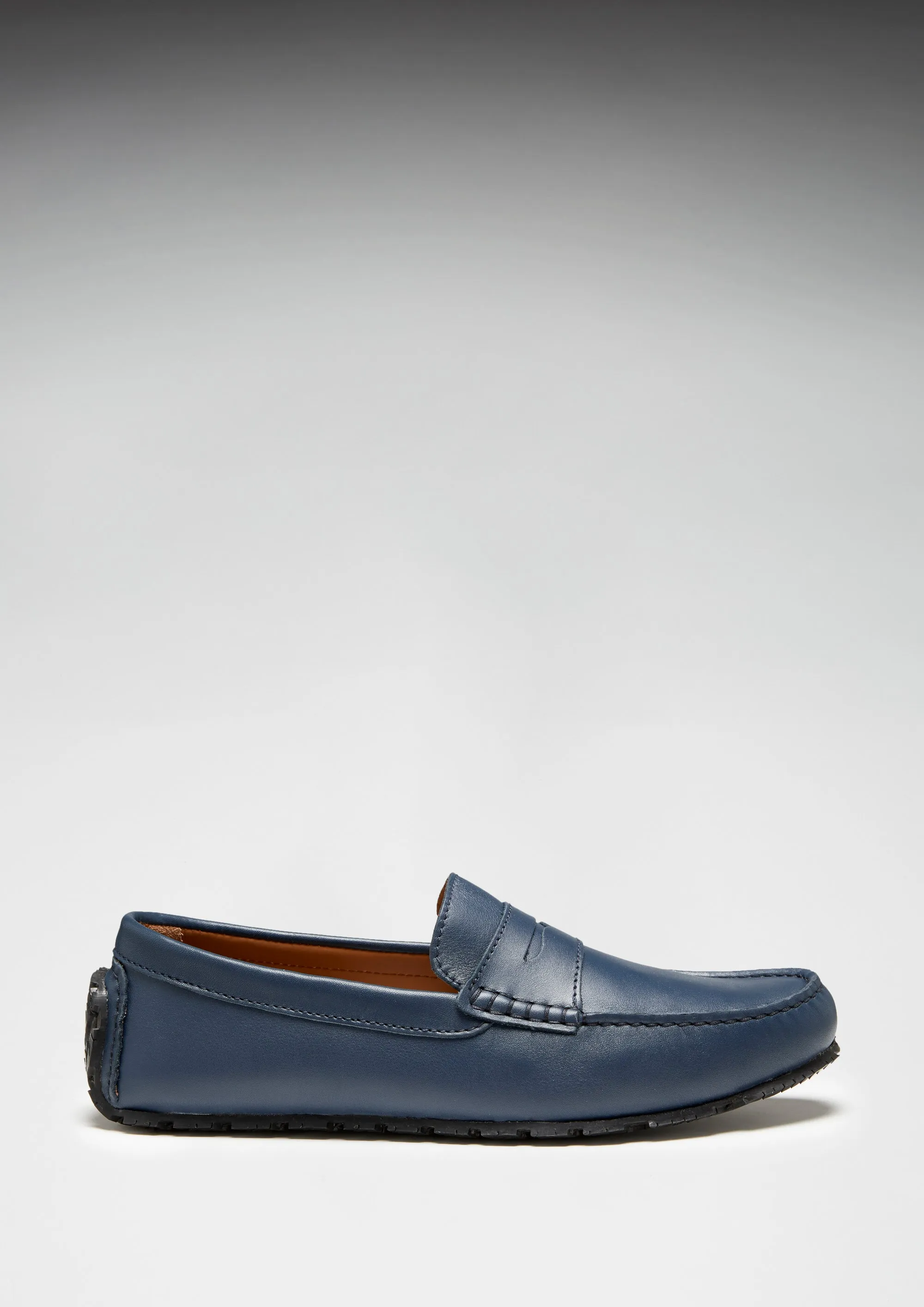 Timeless Support Easy Wear Tyre Sole Penny Driving Loafers, french navy leather