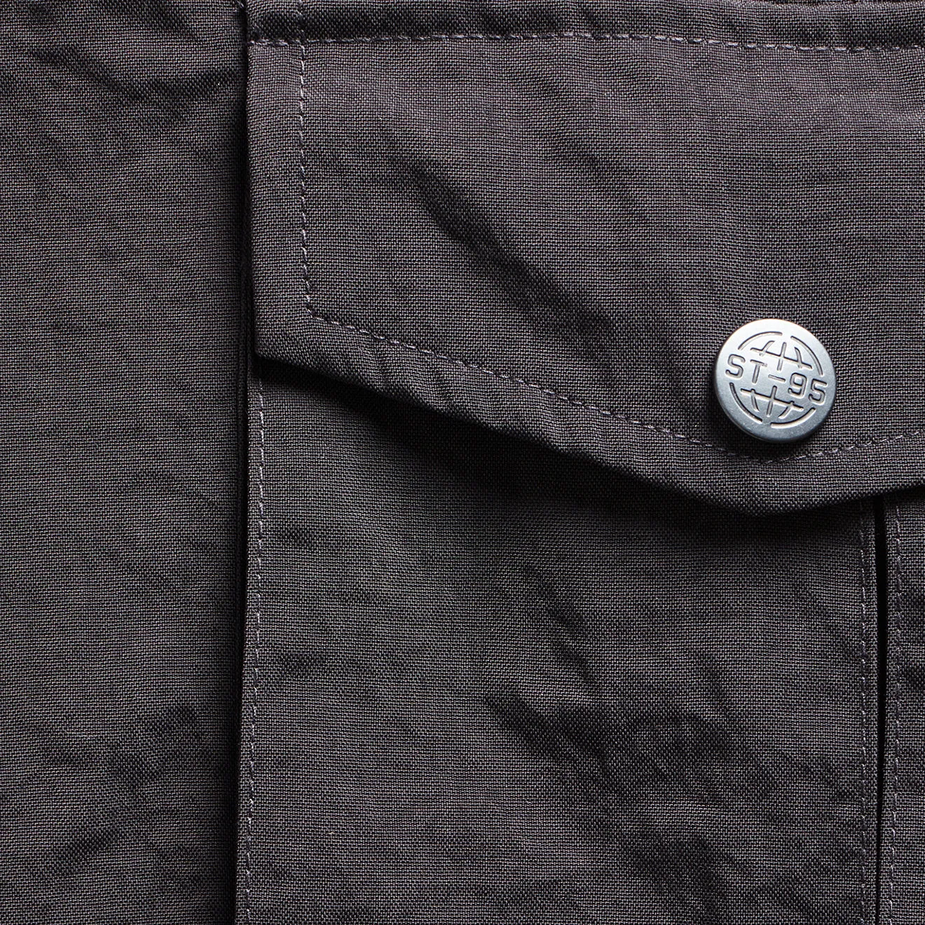 Layered Look WrinkleFreeFinish ST95 Cargo Trousers 2.0 Black