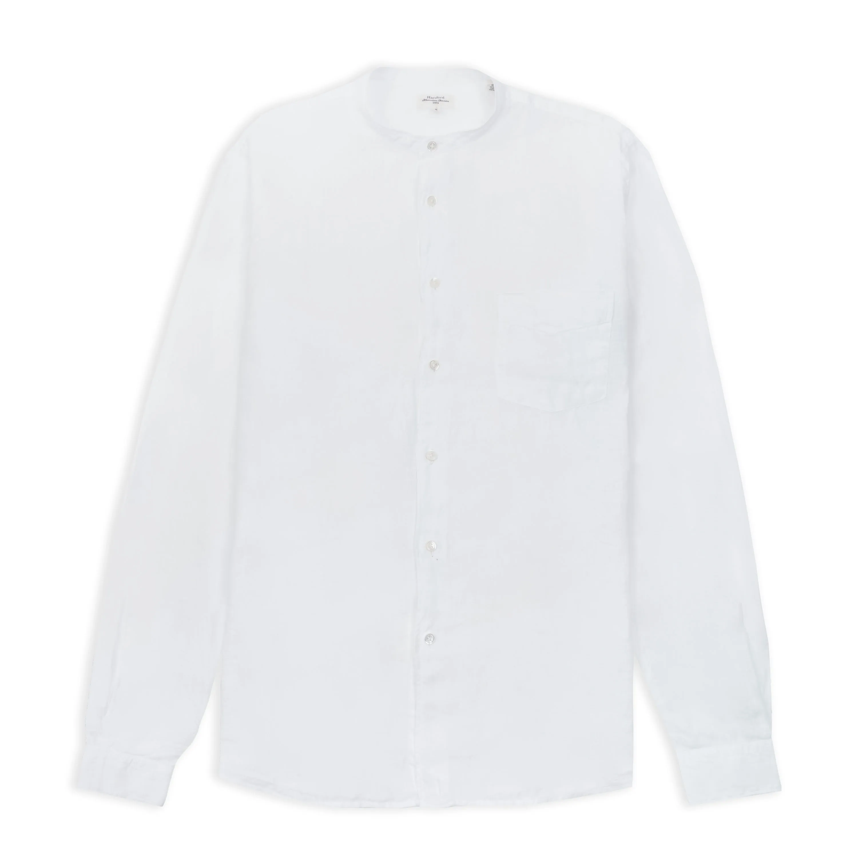 Temperature Regulating Seasonal Trend Premium Pat Grandad Shirt - White