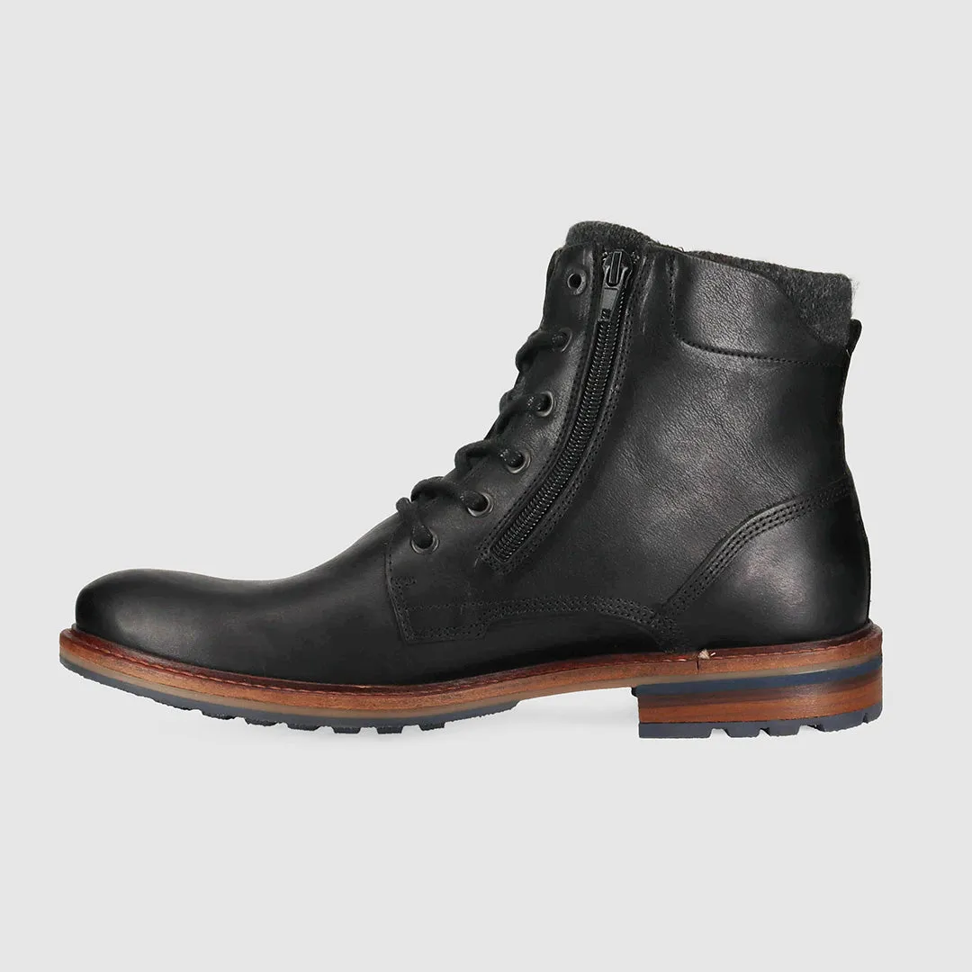 Anti Fatigue Woodland Lace Up Boots Black