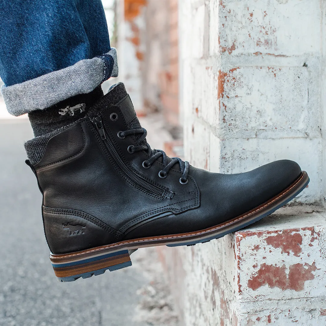 Reinforced Form Windy Weather Street Ready Woodland Lace Up Boots Black