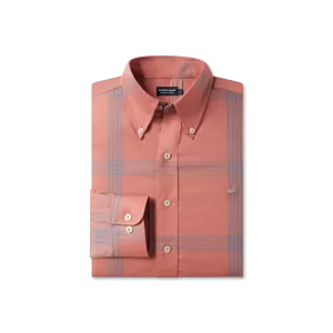 Trussville Windowpane Dress Shirt Sheer Panel