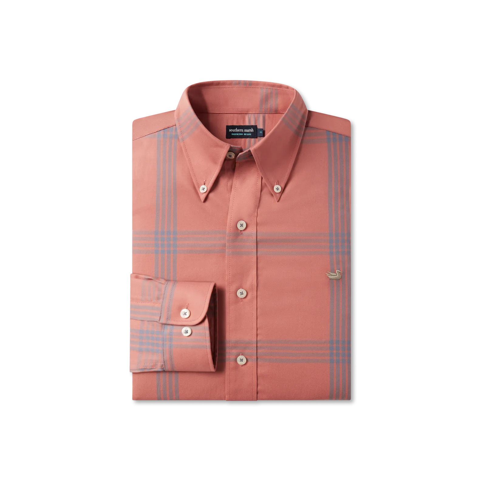 Trussville Windowpane Dress Shirt color block Subtle Details